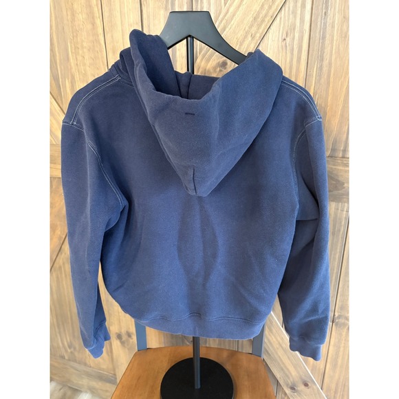 Polo Jeans Company 67 Blue Graphic Zip Up Hoodie Sweatshirt *Juniors Fit - Picture 2 of 2